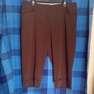 Worthington Brown Cuffed Dress Capris